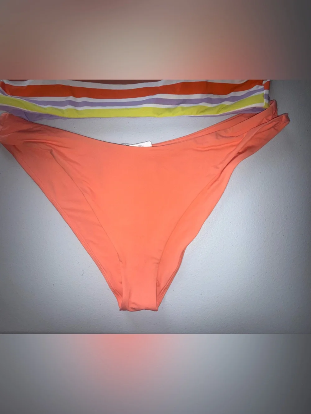 ROXY x Kate Bosworth NWT Striped Bikini Set XXL Colorblock 2-Piece Swimwear